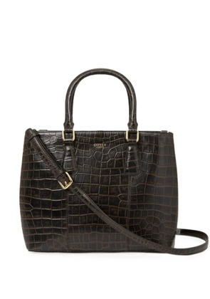 Osprey Adaline croc-effect leather tote bag - Brown
