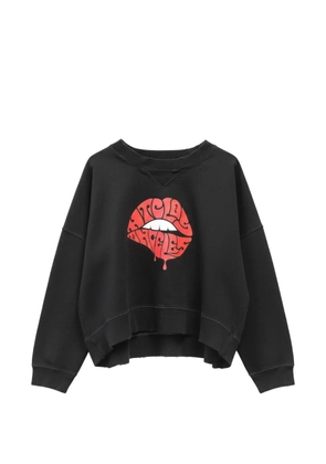 Htc Los Angeles lips-print studded sweater - Black