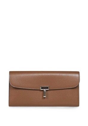 TOTEME T-lock leather wallet - Brown