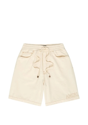 AMIRI logo-embroidered drawstring shorts - Neutrals