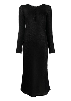 TOM FORD semi-sheer long-sleeved dress - Black