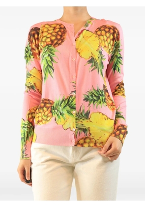 Dolce & Gabbana Pre-Owned pineapple-print silk cardigan - Pink