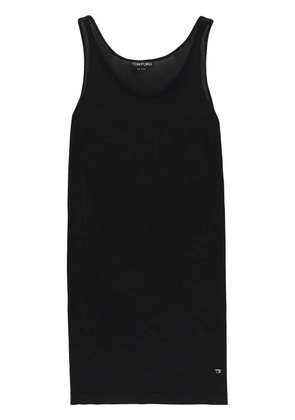TOM FORD logo-plaque tank dress - Black