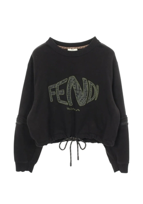 Fendi Pre-Owned 2010s Fisheye cropped sweatshirt - Black
