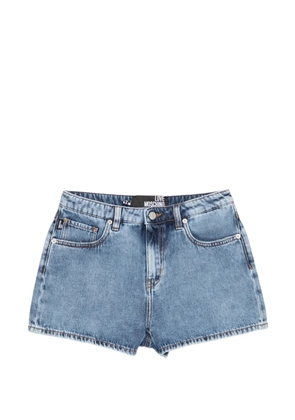 Love Moschino heart-patch denim shorts - Blue