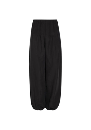 Vince smocked-waist trousers - Black