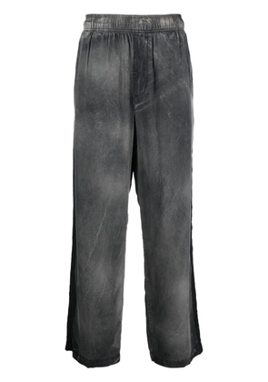 Diesel embroidered-logo regular trousers - Grey