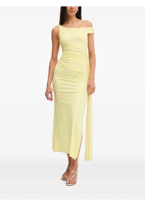 Bardot Layana ruched one-shoulder maxi dress - Yellow