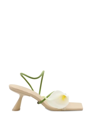 Cult Gaia Ria flower-detail heeled sandals - Neutrals