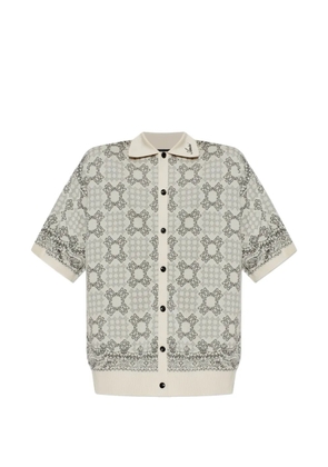 AMIRI geometric-pattern short-sleeve shirt - Grey