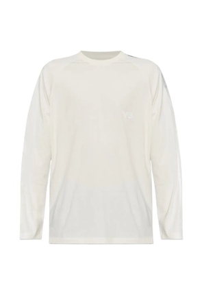 Y-3 logo-print long-sleeve T-shirt - Neutrals