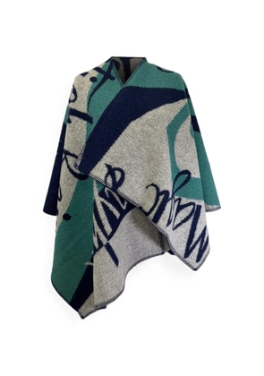 Burberry Pre-Owned printed cape - Blue