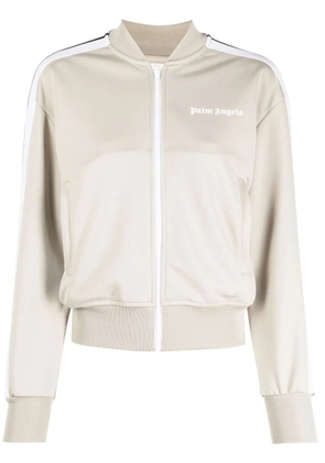 Palm Angels logo-print track jacket - Neutrals