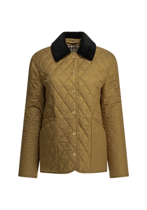 Burberry diamond-quilted corduroy-collar jacket - Neutrals