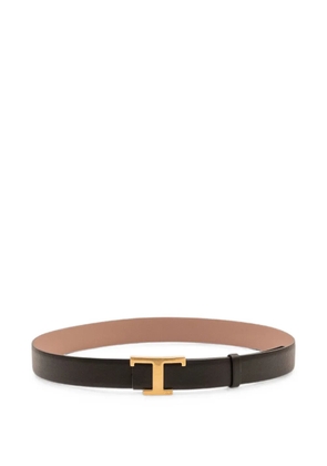 Tod's T Timeless reverible leather belt - Black