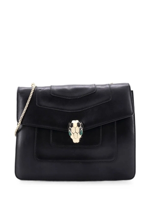 Bvlgari Pre-Owned Serpenti Forever Square Leather Medium shoulder bag - Black