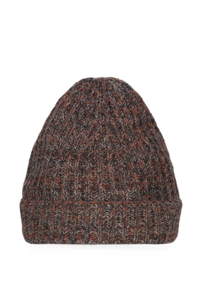 Malo ribbed-knit cashmere beanie hat - Brown