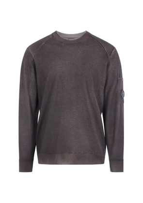 C.P. Company lens-detail raglan-sleeve sweater - Brown