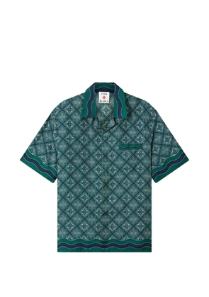 Casablanca Radiating Monogram silk short-sleeve shirt - Green