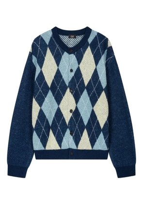 TOMBOY diamond-pattern cardigan - Blue