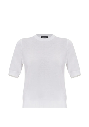 Fabiana Filippi tulle-trim short-sleeve T-shirt - White
