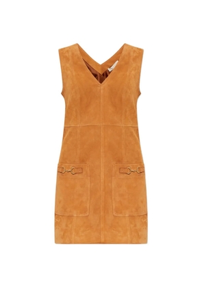 Ulla Johnson horsebit-detail leather dress - Neutrals