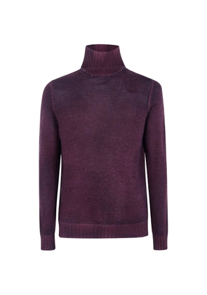 Avant Toi high-neck rib-trimmed sweater - Purple