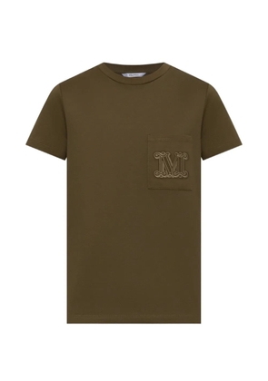 Max Mara Papaia logo-embroidered T-shirt - Green