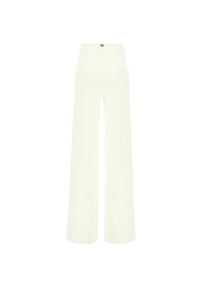 Maison Anami logo-plaque wide-leg trousers - Neutrals