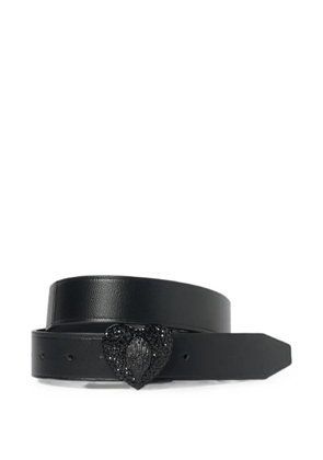 Kurt Geiger London Eagle Heart crystal-embellished belt - Black
