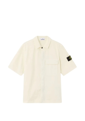 Stone Island 1100025 stretch organic cotton twill shirt - Neutrals