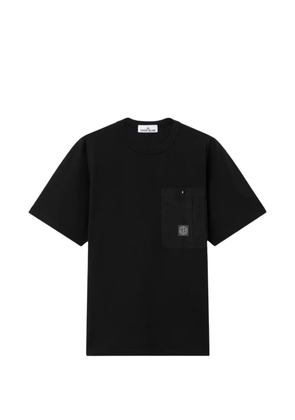 Stone Island logo-patch pocket T-shirt - Black