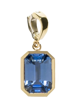 Azlee 18kt yellow gold large Rich sapphire pendant charm