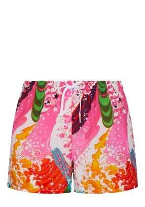 DSQUARED2 abstract-print swim shorts - Pink