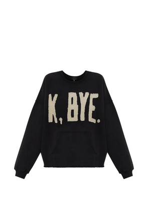 R13 logo-detailed pouch-pocket sweatshirt - Black