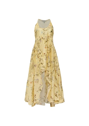 AllSaints Dorina floral-print ruffled dress - Yellow