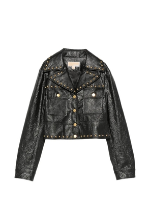 Michael Kors studded crinkled jacket - Black