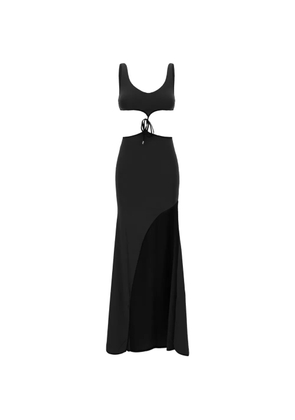 Maison Anami cut-out side-slit maxi dress - Black
