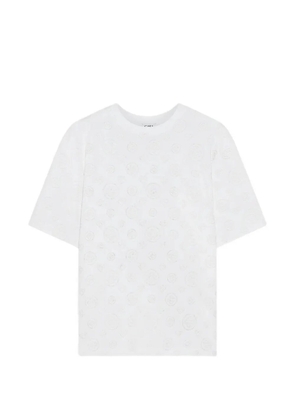 Casablanca monogram-print cotton T-shirt - White