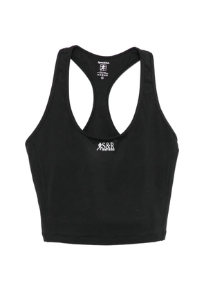 Sporty & Rich logo-print racerback sports bra - Black