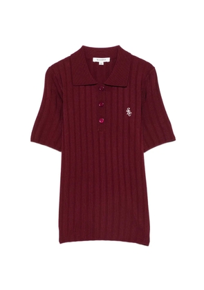 Sporty & Rich Josefa ribbed-knit polo shirt - Red
