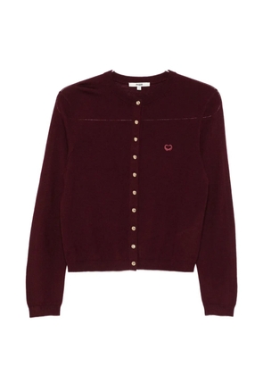 Maje button-fatening embroidered cardigan