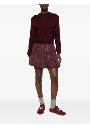 Maje button-fatening embroidered cardigan