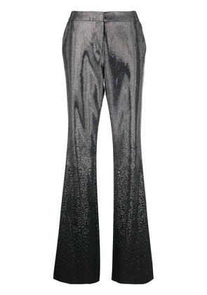 Off-White crystal-embellished wide-leg trousers - Black