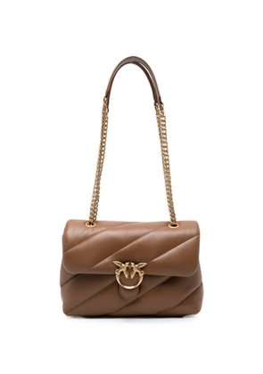 PINKO Love Birds quilted shoulder bag - Brown