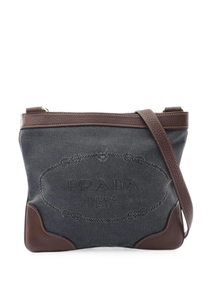 Prada Pre-Owned 2000s logo jacquard shoulder bag - Blue
