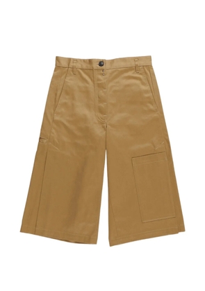 La Fetiche Laura patch-pocket side-slit shorts - Neutrals