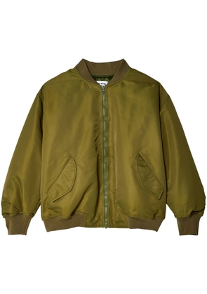 Hed Mayner drop-shoulder zip-up bomber jacket - Green