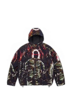Supreme graphic-print raglan jacket - Black
