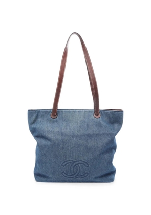 CHANEL Pre-Owned 1997-1999 Coco Mark CC logo tote bag - Blue